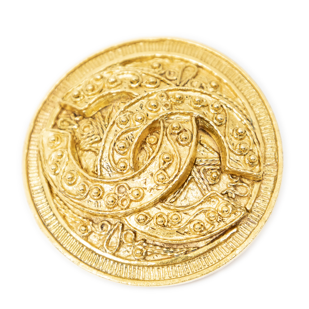 Chanel CC Round Brooch